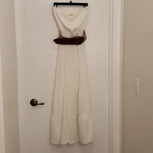 100% cotton strapless dress